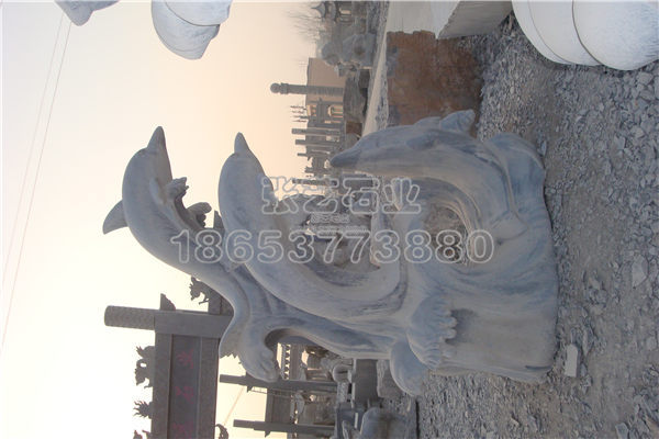 石雕動物,石雕海豚