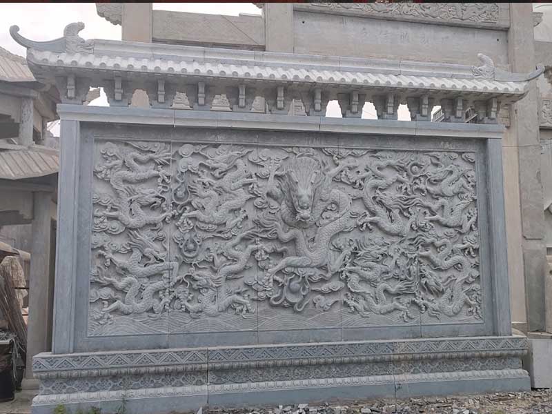 青石九龍壁照壁