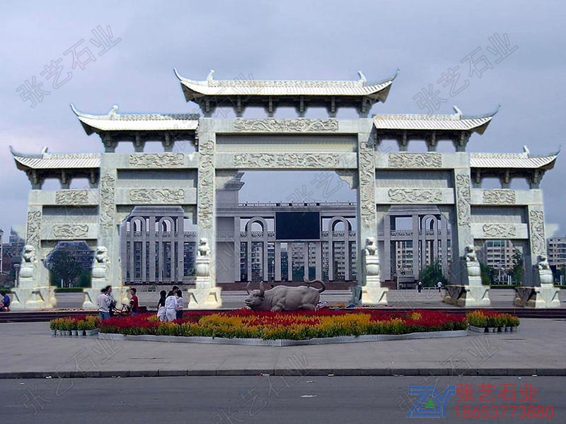 白麻景區石牌坊|芝麻白石牌坊